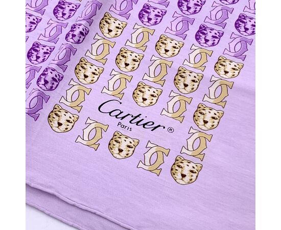CARTIER Foulard Vintage in Cotone Col. Viola C CARTIER Foulard Vintage in Cotone Col. Viola C