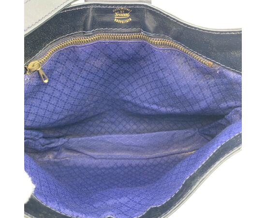 GUCCI Borsa a Tracolla Vintage in Tela Col. Blu M GUCCI Borsa a Tracolla Vintage in Tela Col. Blu M