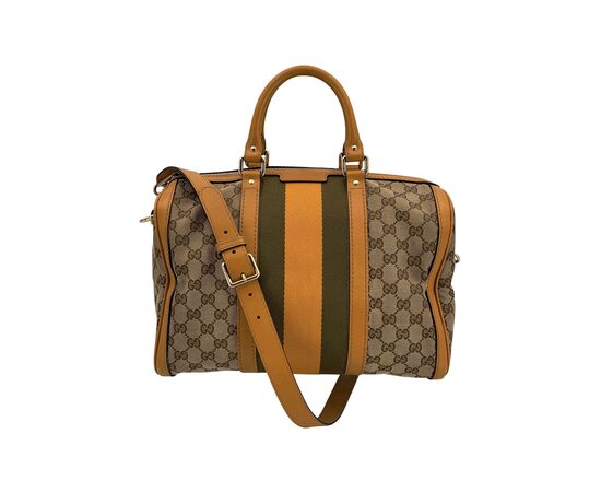 GUCCI Borsa a Mano in Tela Col. Giallo Boston M GUCCI Borsa a Mano in Tela Col. Giallo Boston M