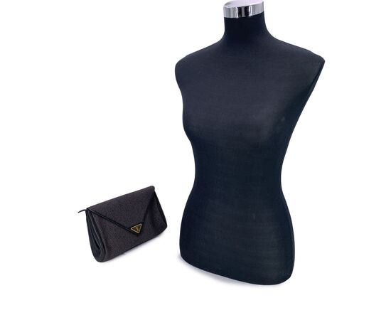 YVES SAINT LAURENT Pochette Vintage in Tela Col. Grigio S