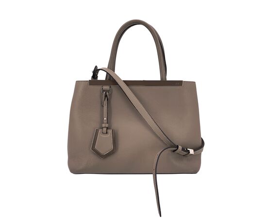 FENDI Borsa Shopper in Pelle Col. Grigio 2Jours M FENDI Borsa Shopper in Pelle Col. Grigio 2Jours M