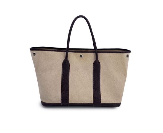 HERMES Borsa Shopper in Tela Col. Beige Garden Party M