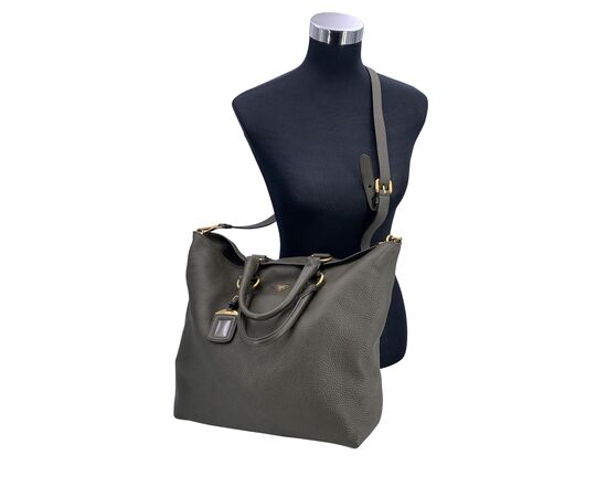 PRADA Borsa Shopper in Pelle Col. Verde L PRADA Borsa Shopper in Pelle Col. Verde L