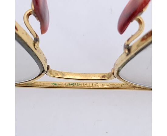 RAY-BAN Occhiali da Sole Vintage in Metallo Col. Oro Square