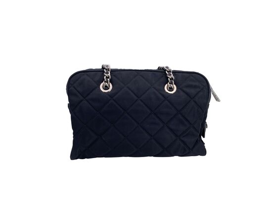 PRADA Borsa a Tracolla in Tela Col. Nero Tessuto M PRADA Borsa a Tracolla in Tela Col. Nero Tessuto M