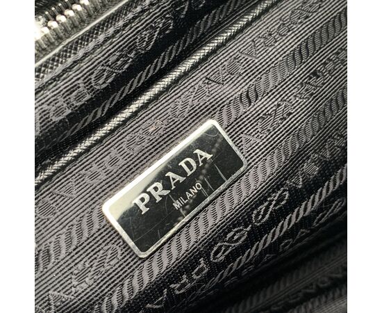 PRADA Borsa a Tracolla in Tela Col. Nero Tessuto M PRADA Borsa a Tracolla in Tela Col. Nero Tessuto M