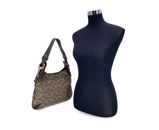 GUCCI Borsa Hobo in Tela Col. Marrone Hobo M