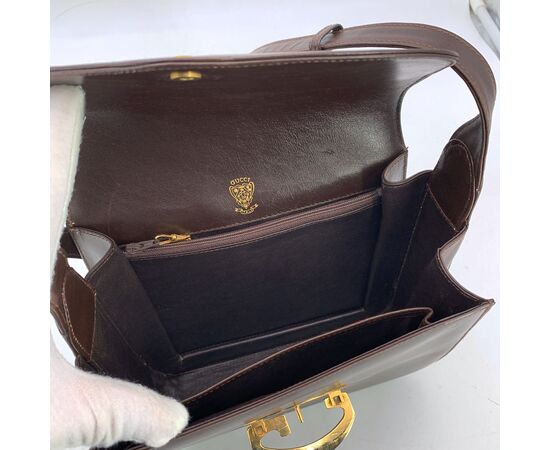 GUCCI Borsa a Tracolla Vintage in Pelle Col. Marrone M GUCCI Borsa a Tracolla Vintage in Pelle Col. Marrone M