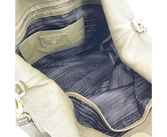 PRADA Borsa Shopper in Pelle Col. Verde L PRADA Borsa Shopper in Pelle Col. Verde L