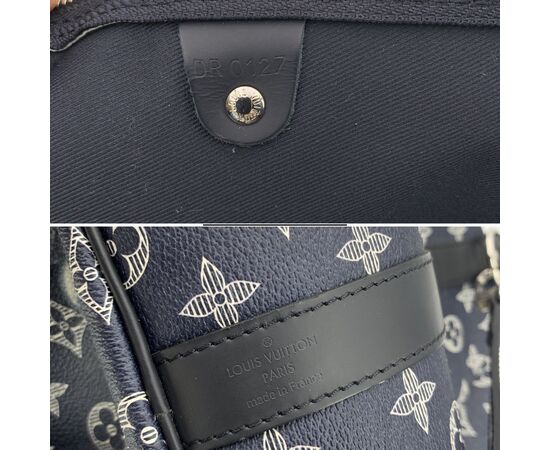 LOUIS VUITTON Borsa da Viaggio in Tela Col. Blu Keepall L LOUIS VUITTON Borsa da Viaggio in Tela Col. Blu Keepall L