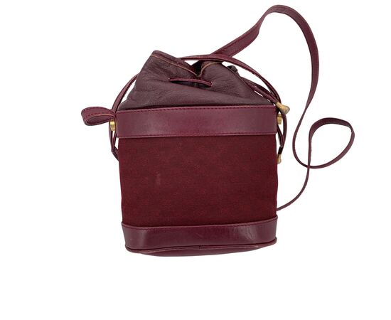 GUCCI Borsa a Tracolla Vintage in Tela Col. Bordeaux S GUCCI Borsa a Tracolla Vintage in Tela Col. Bordeaux S