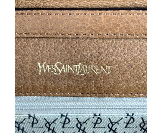 YVES SAINT LAURENT Borsa a Tracolla Vintage in Pelle Col. Beige S