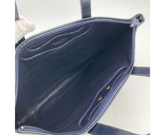 DIOR Borsa Shopper Vintage in Tela Col. Blu M