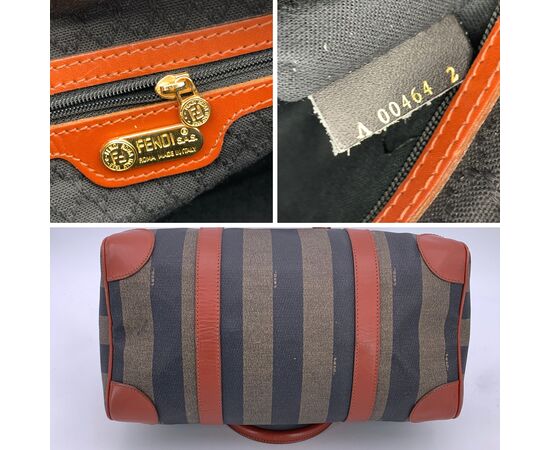 FENDI Borsa a Mano Vintage in Tela Col. Marrone Forever Bauletto M FENDI Borsa a Mano Vintage in Tela Col. Marrone Forever Bauletto M