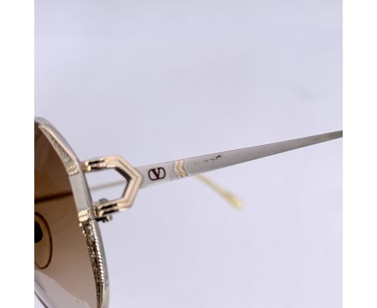 VALENTINO GARAVANI Occhiali da Sole Vintage in Metallo Col. Argento
