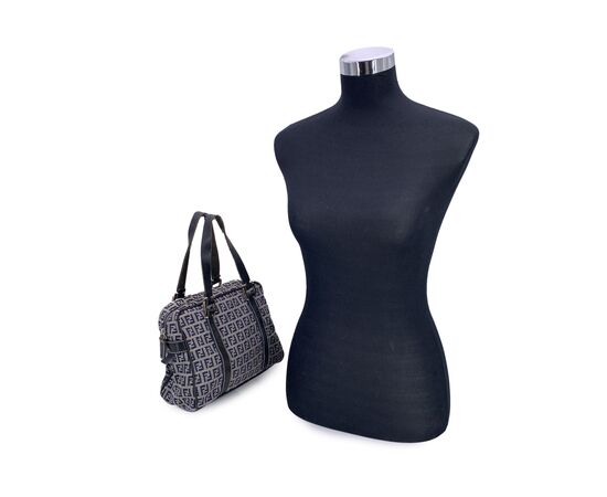 FENDI Borsa a Mano in Tela Col. Blu FF M FENDI Borsa a Mano in Tela Col. Blu FF M