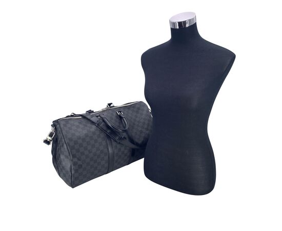 LOUIS VUITTON Borsa da Viaggio in Tela Col. Nero Keepall L LOUIS VUITTON Borsa da Viaggio in Tela Col. Nero Keepall L