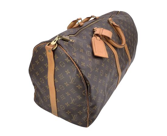 LOUIS VUITTON Borsa da Viaggio Vintage in Tela Col. Marrone Keepall L