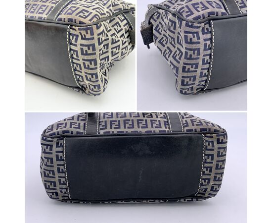 FENDI Borsa a Mano in Tela Col. Blu FF M FENDI Borsa a Mano in Tela Col. Blu FF M