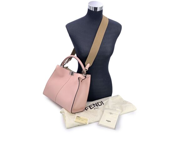 FENDI Borsa a Mano in Pelle Col. Rosa Peekaboo X-Lite M FENDI Borsa a Mano in Pelle Col. Rosa Peekaboo X-Lite M