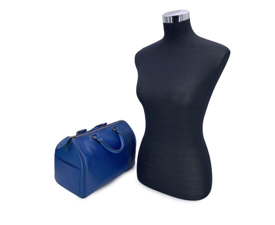 LOUIS VUITTON Borsa a Mano in Pelle Col. Blu Speedy M LOUIS VUITTON Borsa a Mano in Pelle Col. Blu Speedy M