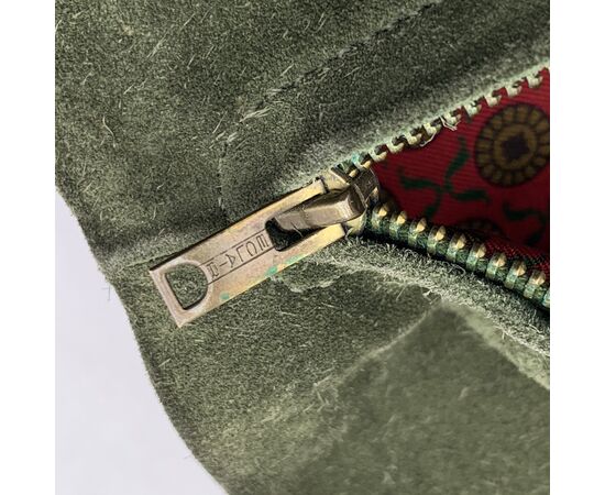 HERMES Borsa da Viaggio Vintage in Pelle Scamosciata Col. Verde Not Applicable M HERMES Borsa da Viaggio Vintage in Pelle Scamosciata Col. Verde Not Applicable M