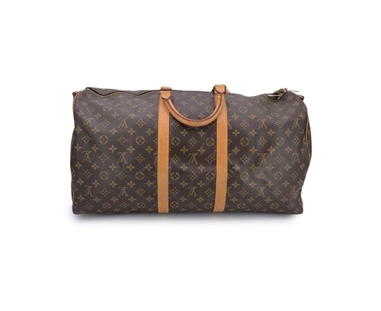 LOUIS VUITTON Borsa da Viaggio Vintage in Tela Col. Marrone Keepall L