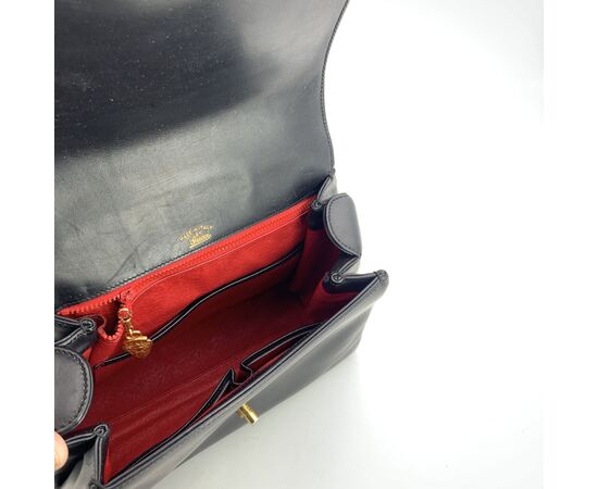 GUCCI Borsa a Mano Vintage in Pelle Col. Nero Bamboo Top Handle M