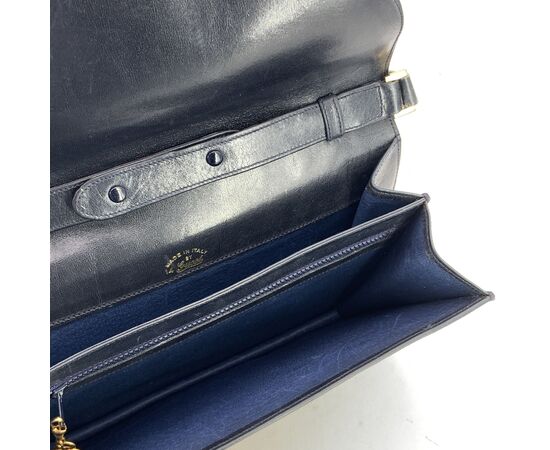 GUCCI Borsa a Tracolla Vintage in Tela Col. Blu M GUCCI Borsa a Tracolla Vintage in Tela Col. Blu M