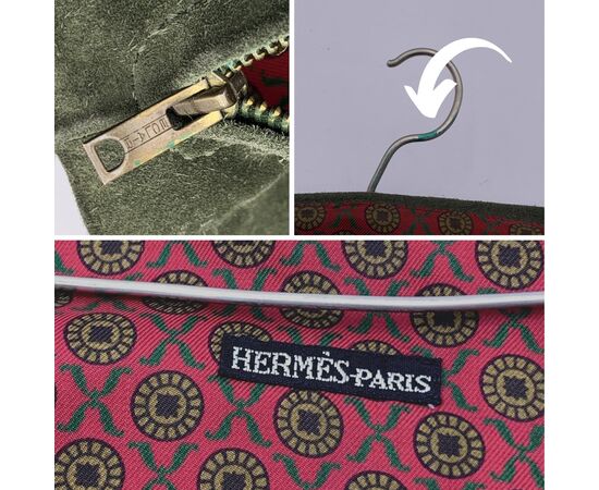 HERMES Borsa da Viaggio Vintage in Pelle Scamosciata Col. Verde Not Applicable M HERMES Borsa da Viaggio Vintage in Pelle Scamosciata Col. Verde Not Applicable M