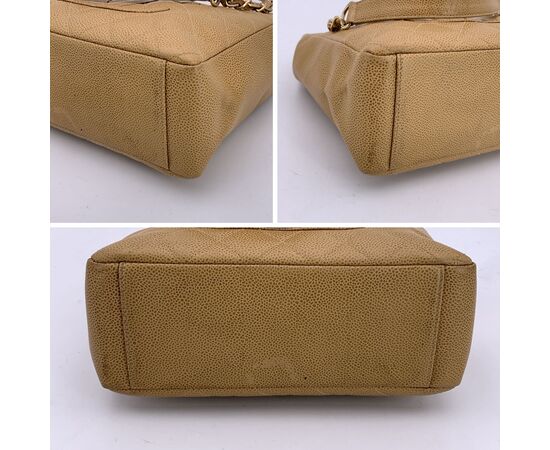 CHANEL Borsa Shopper in Pelle Col. Beige Petite Shopping Tote M CHANEL Borsa Shopper in Pelle Col. Beige Petite Shopping Tote M