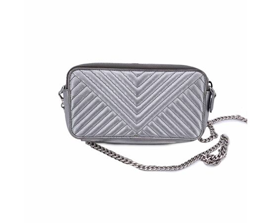 PRADA Borsa a Tracolla in Pelle Col. Argento Diagramme S PRADA Borsa a Tracolla in Pelle Col. Argento Diagramme S