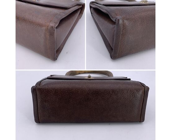 GUCCI Borsa a Mano Vintage in Pelle Col. Marrone M