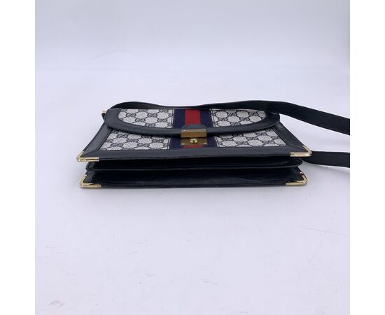 GUCCI Borsa a Tracolla Vintage in Tela Col. Blu M GUCCI Borsa a Tracolla Vintage in Tela Col. Blu M