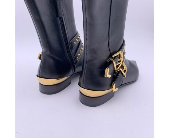 VERSACE Stivali in Pelle Col. Nero - 36 VERSACE Stivali in Pelle Col. Nero - 36