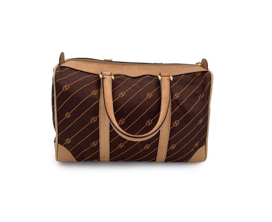 GUCCI Borsa a Mano Vintage in Tela Col. Marrone M