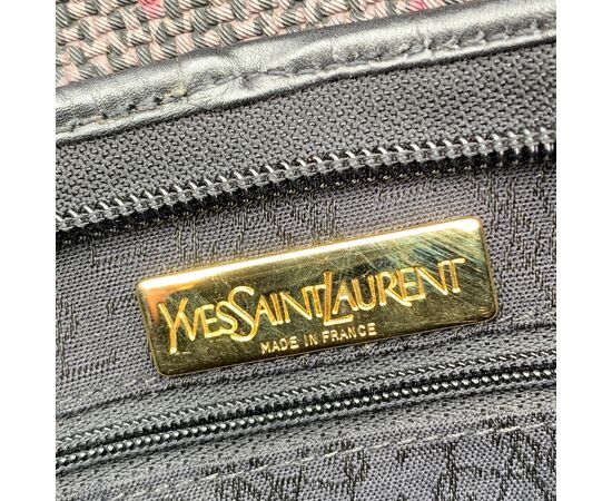 YVES SAINT LAURENT Pochette Vintage in Tela Col. Grigio S