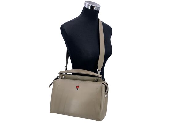 FENDI Borsa Shopper in Pelle Col. Grigio Dot Com M FENDI Borsa Shopper in Pelle Col. Grigio Dot Com M