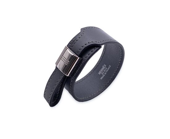HERMES Bracciale Vintage in Pelle Col. Grigio Artemis HERMES Bracciale Vintage in Pelle Col. Grigio Artemis