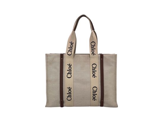 CHLOE Borsa Shopper in Tela Col. Beige Woody M CHLOE Borsa Shopper in Tela Col. Beige Woody M