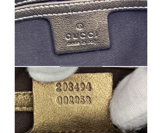 GUCCI Borsa Hobo in Tela Col. Oro Hobo M