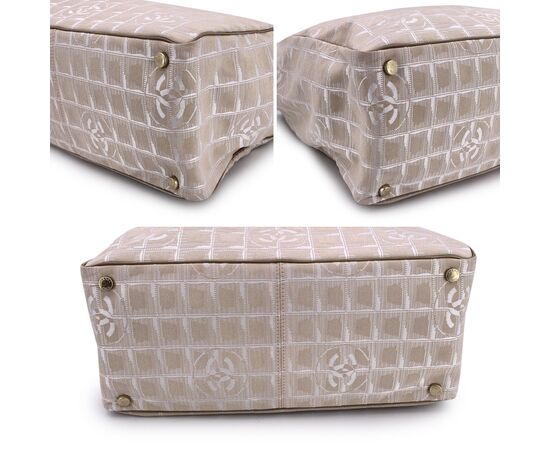 CHANEL Borsa Shopper Vintage in Tela Col. Beige Classic CC Shopping M CHANEL Borsa Shopper Vintage in Tela Col. Beige Classic CC Shopping M