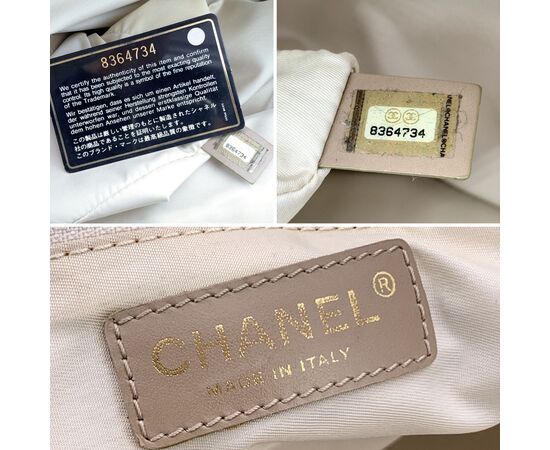 CHANEL Borsa Shopper Vintage in Tela Col. Beige Classic CC Shopping M CHANEL Borsa Shopper Vintage in Tela Col. Beige Classic CC Shopping M