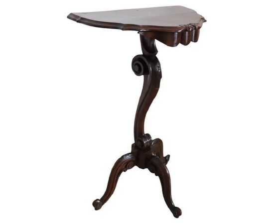 Restored early 20th century small walnut console table Restored early 20th century small walnut console table