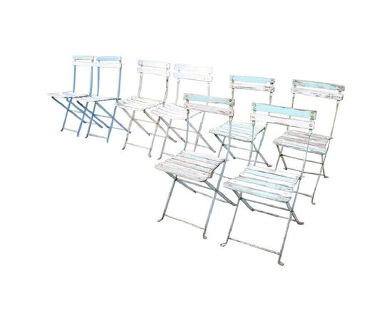 Vintage folding chairs, set of 8