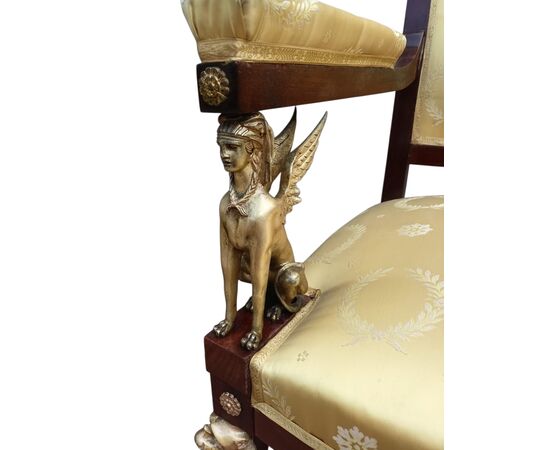 COPPIA DI POLTRONE IN MOGANO - FRANCIA - NAPOLEONE III