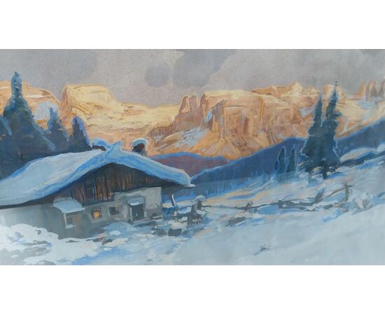 Veduta invernale  dolomitica