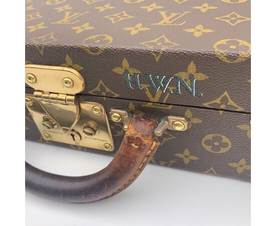 LOUIS VUITTON Borsa Ventiquattrore Vintage in Tela Col. Marrone President L LOUIS VUITTON Borsa Ventiquattrore Vintage in Tela Col. Marrone President L