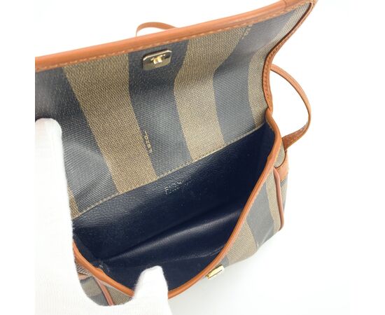 FENDI Borsa a Tracolla Vintage in Tela Col. Marrone S FENDI Borsa a Tracolla Vintage in Tela Col. Marrone S