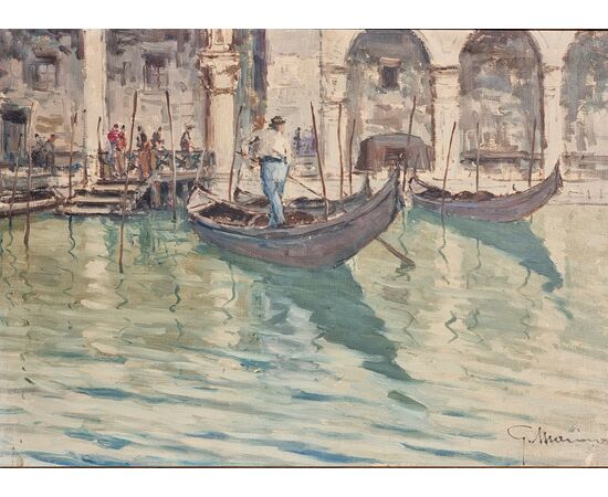 Giuseppe “Bepi” Marino, Traghetto a Venezia – Veduta dei canali veneziani Giuseppe “Bepi” Marino, Traghetto a Venezia – Veduta dei canali veneziani